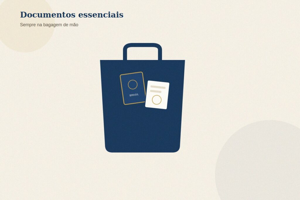 Documentos essenciais na bagagem de mão para a Tailândia